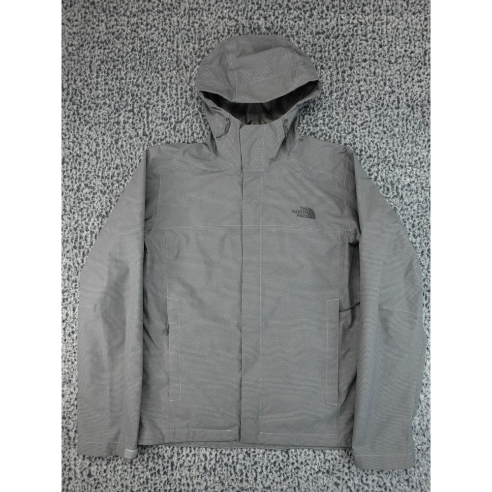 The North Face DryVent Rain Jacket Mens Size M Grey Good Waterproof Hooded Shell